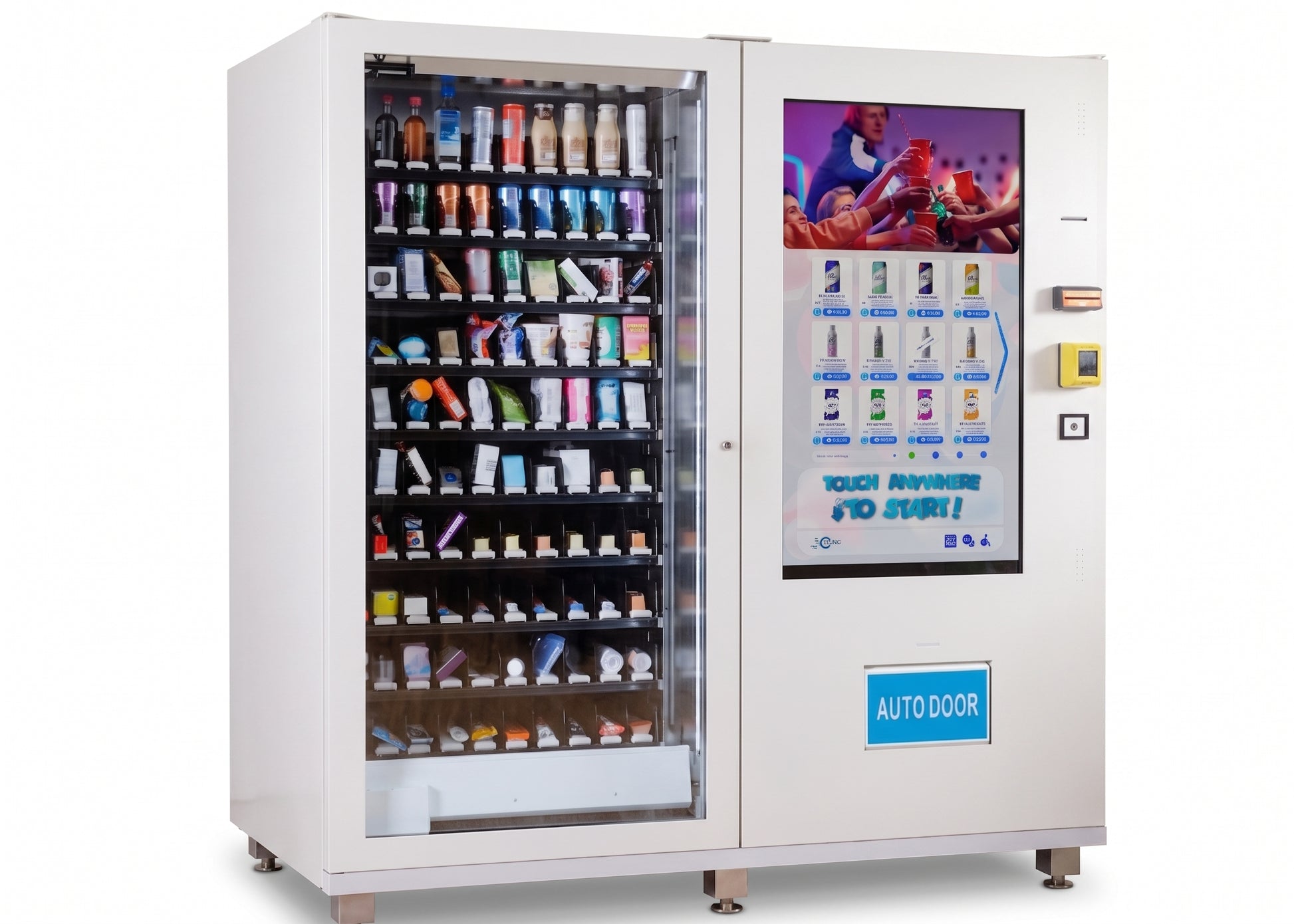 Option 16 smart vending machine 50 inch touchscreen right